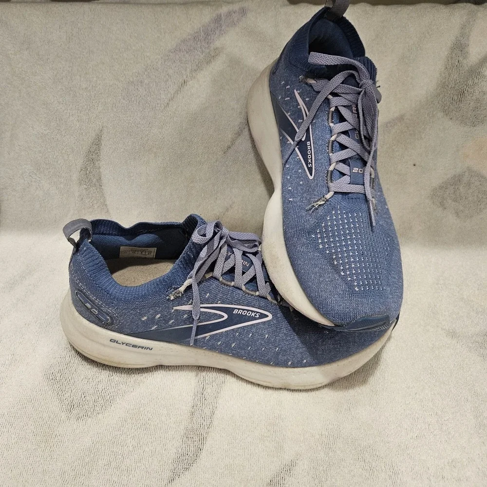 Brooks Shoes Womens 10 Blue Glycerin StealthFit 20 Running Sneakers